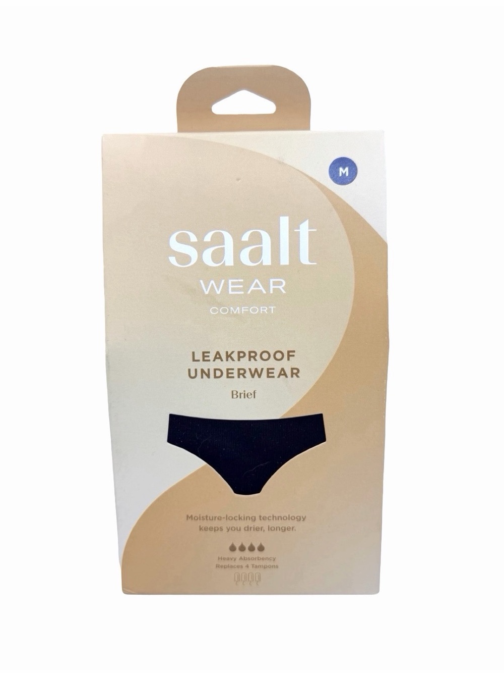 Saalt Wear Comfort Leakproof Brief - Size Medium - Black